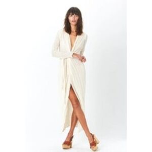 Culture Code Elegant Off White Wrap Dress Long Sleeve Size Large